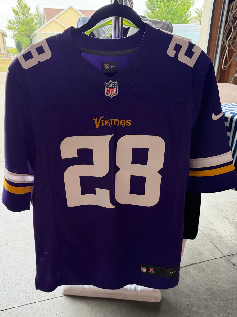 Nike Purple Minnesota Vikings #28 Football Jersey